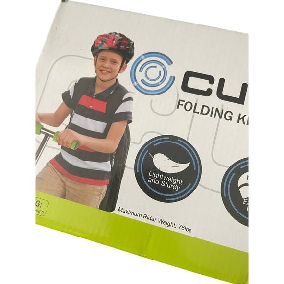 FOLDING SCOOTER FOR AGES 5-8 YEARS OLD CURVE BRAND LIGHTWEIGHT STURDY GREEN - Picture 5 of 14